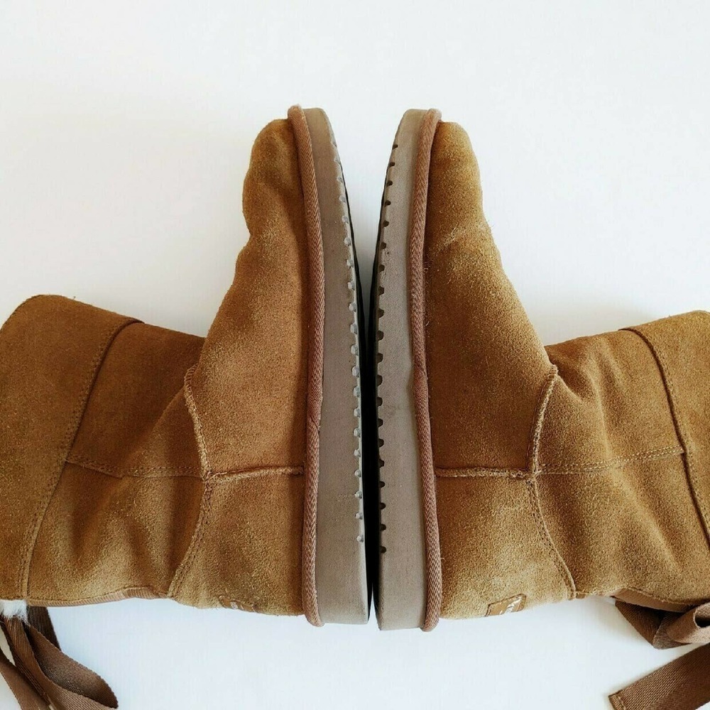 Ugg 8 Suede Koolaburra Tan Carmel 8 Boots Sherpa Chesnut - Picture 6 of 11